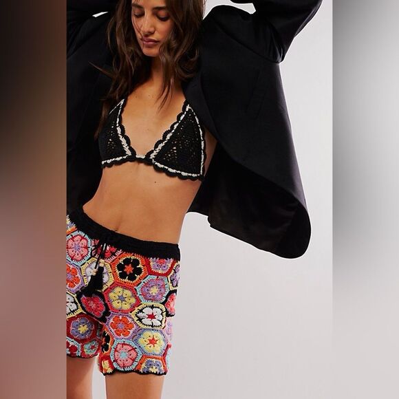 Oceanus Pants - Oceanus Ava Crochet Shorts